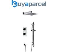 Bristan Shower Pack Cobalt Complete Recessed Dual Control, Chrome, Brass/ABS, 100x650x114mm