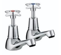 Bristan Cross Top 5412 Basin Taps - Chrome