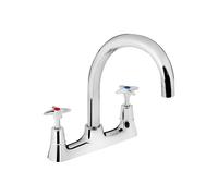 Bristan Cross Top Deck 2TH Sink Mixer - Chrome