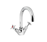 Bristan Cross Top Mono Sink Mixer (Two Handle) - Chrome