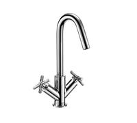Bristan Cruzar Basin Mixer with Clicker Waste, Ceramic Cartridge, Deck Mounted Bathroom Tap, Chrome Finish