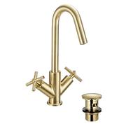 Bristan Cruzar Basin Mixer Brushed Brass