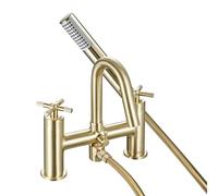 Bristan Cruzar Bathroom Taps, Brushed Brass Bath Shower Mixer tap | CRU BSM BB, Modern design, Matching bathroom sink taps available, Lifetime Cover