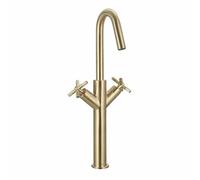 Bristan Cruzar Bathroom Taps, Brushed Brass Tall Basin Mixer tap | CRU TBAS BB, Modern design, Bathroom sink taps, Matching bath taps and showers available, Lifetime Cover