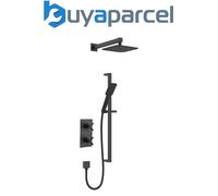 Bristan Cruzar Concealed Shower with Fixed Head and Flexible Riser Kit Black