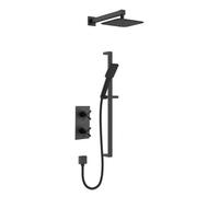 Bristan Cruzar Concealed Shower With Fixed Head And Flexible Riser Kit Black