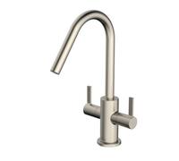 Bristan CSH EFSNK SS Cashew Easyfit Monobloc Sink Mixer Stainless Steel Twin Lever Mono