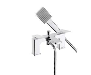 Bristan Delgado Deck Mounted Bath Shower Mixer Tap Hose + Shower Head Del Bsm C