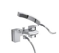 Bristan Descent Bathroom Taps, Square Chrome Bath Shower Mixer tap | DSC BSM C, Modern design, Matching bathroom sink taps available, Lifetime Cover