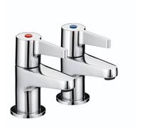 Bristan Dul 3/4 C Design Utility Lever Bath Taps Chrome Bath Pillar Taps Pair