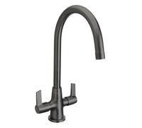 Bristan EC SNK EF GM Echo Easyfit Mono Sink Mixer Twin Lever, Gun Metal Grey