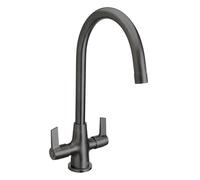 Bristan EC SNK EF GM Echo Easyfit Mono Sink Mixer Twin Lever, Gun Metal Grey