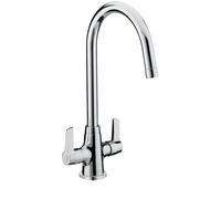 Bristan Echo Kitchen Tap - swivel spout, two lever EasyFit chrome kitchen sink tap, EC SNK EF C