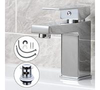 Bristan Edge Waterfall Cloakroom Basin Mixer Tap Sink Mono Bathroom + Waste