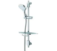 Bristan EVF KIT03 C EVO Shower Kit with Multi-Function Rub Clean Handset and Shelf - Chrome Plated