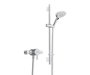 Bristan FLT SQSHXAR C Flute Exposed Sequential Shower Valve with Adjustable Riser Kit, Chrome