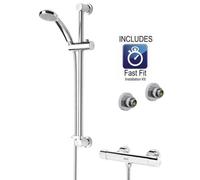 Bristan Frenzy Bar Mixer Shower Thermostatic Chrome Exposed Cool Touch Bar + Kit