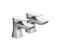 Bristan Hou 1/2 C Hourglass Basin Taps Chrome Basin Pillar Taps Pair 1/2" Tap