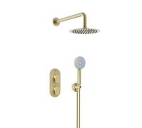 Bristan Hourglass Concealed Dual Control Mixer Shower Pack - Brushed Brass