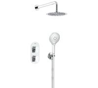 Bristan Hourglass Concealed Dual Outlet Round Mixer Shower Pack - Chrome