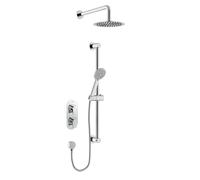 Bristan Hourglass, Concealed Thermostatic Shower Kit with Two Outlets, Safe Touch Technology, Chrome Finish