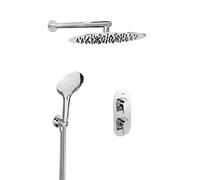 Bristan Hourglass Mixer Showers, Complete Shower Kit with Easy Clean Technology, Wall Mounted, Chrome Finish