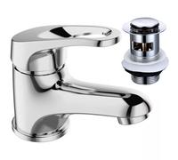 Bristan Iris Chrome Basin Mixer Mono Tap Cloakroom Bathroom + Fixings + Waste