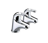 Bristan Java Basin Pillar Taps | Chrome | Brass | 45mm x 110mm