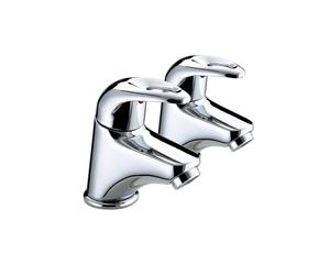 Bristan Java Basin Pillar Taps | Chrome | Brass | 45mm x 110mm
