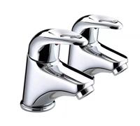 Bristan Java Designer Basin Pillar Taps - Chrome J 1/2 C - NEW RRP £149