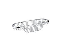 Bristan Large Wall Mounted Wire Basket | Chrome | Brass | 435mm x 90mm x 120mm
