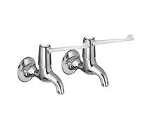 Bristan Lever Bib Taps Chrome with 6in Levers & Ceramic Disc Valves, Chrome Plated