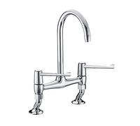Bristan VAL2 BRDSM C 6 CD Value Deck & Bridge Sink Mixers, Chrome