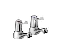 Bristan Lever Ceramic Disc Basin Taps 3" (Pair) - Chrome