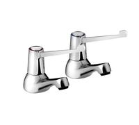 Bristan Lever Ceramic Disc Basin Taps 6" (Pair) - Chrome