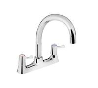 Bristan Lever Deck Kitchen Sink Taps Mixer Chrome With Ceramic Disc Valves