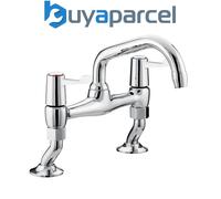 Bristan Lever Pillar Bridge Sink Mixer with Ceramic Disc Valves Chrome Plated