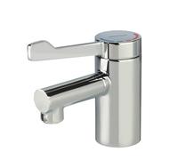 Bristan Light Commercial TMV3 Mono Sink Mixer with Long Lever & Copper Tails (No Waste) - Chrome