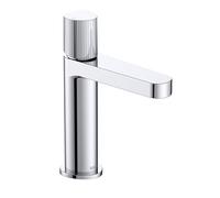Bristan LISO Basin Mixer with Clicker Waste and Ceramic Cartridge, Deck Mounted Bathroom Tap, Chrome Finish