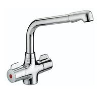 Bristan Manhattan Sink Mixer with Easyfit Installation, Deck Mounted Kitchen Taps Mixers, Chrome Finish