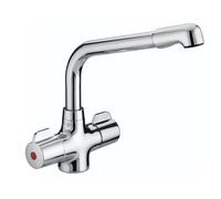 Bristan Manhattan Sink Mixer with Easyfit Installation, Deck Mounted Kitchen Taps Mixers, Chrome Finish