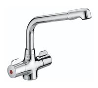 Bristan Manhattan Sink Mixer with Easyfit Installation, Deck Mounted Kitchen Taps Mixers, Chrome Finish