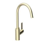 Bristan Maple Kitchen Tap - Swivel spout, eco Start, Single Lever EasyFit Brushed Brass Kitchen Sink tap, MPL EFSNK BB