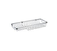 Bristan Medium Wall Mounted Wire Basket | Chrome | Brass | 355mm x 50mm x 130mm