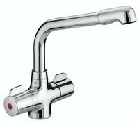 Bristan Manhattan Sink Mixer with Easyfit Installation, Deck Mounted Kitchen Taps Mixers, Chrome Finish