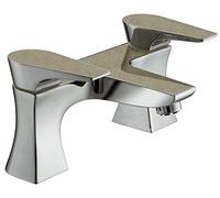 Bristan MHOU BF CS Shimmer Metallic Hourglass Bath Filler, Chrome/Champagne