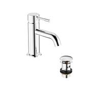 Bristan Mila Basin Mixer Tap with Clicker Waste Chrome (MI BAS C)