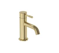 Bristan Molida Bathroom Taps, Brushed Brass Basin Mixer tap | MOL ES BAS BB, Ecostart, Includes clicker waste, Bathroom sink taps, Matching bath taps and showers available, Lifetime Cover