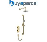 Bristan Molida Thermostatic Shower Mixer with Safe Touch Technology and Two Outlets, Brushed Brass Finish