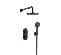 Bristan Molida, Concealed Thermostatic Shower Kit with Two Outlets, Safe Touch Technology, Black Finish